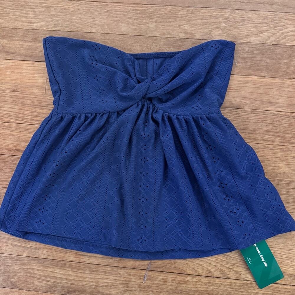 NWT SHEIN EZwear blue cropped blouse shirt top size XS
b76